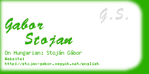 gabor stojan business card